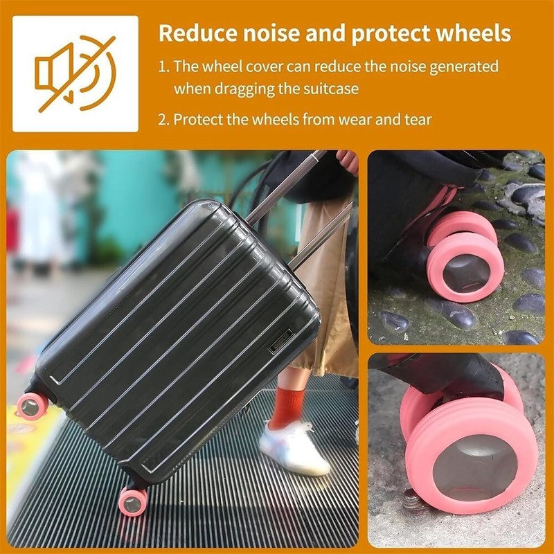 Practical Stable Moisture-Proof Rubber Protective Cover for Trolley Case Casters gallery