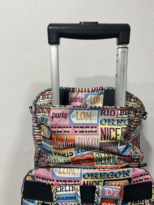 Kipling Hello Weekend Rolling Backpack & Miyo Lunch Bag Set - City Print Travel gallery