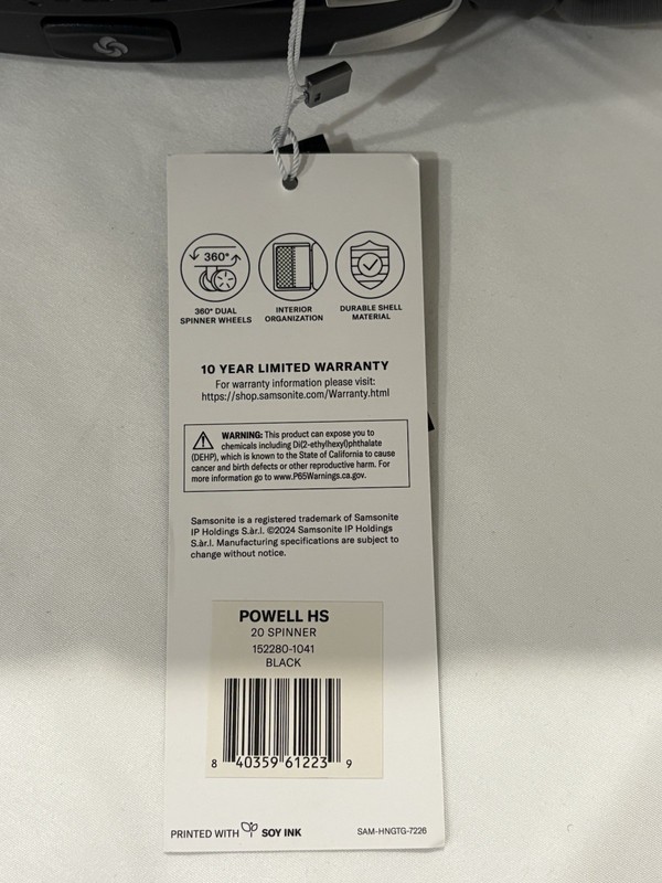 Samsonite Powell HS Expandable Hardside Luggage Spinner Wheels - Black - 20” gallery