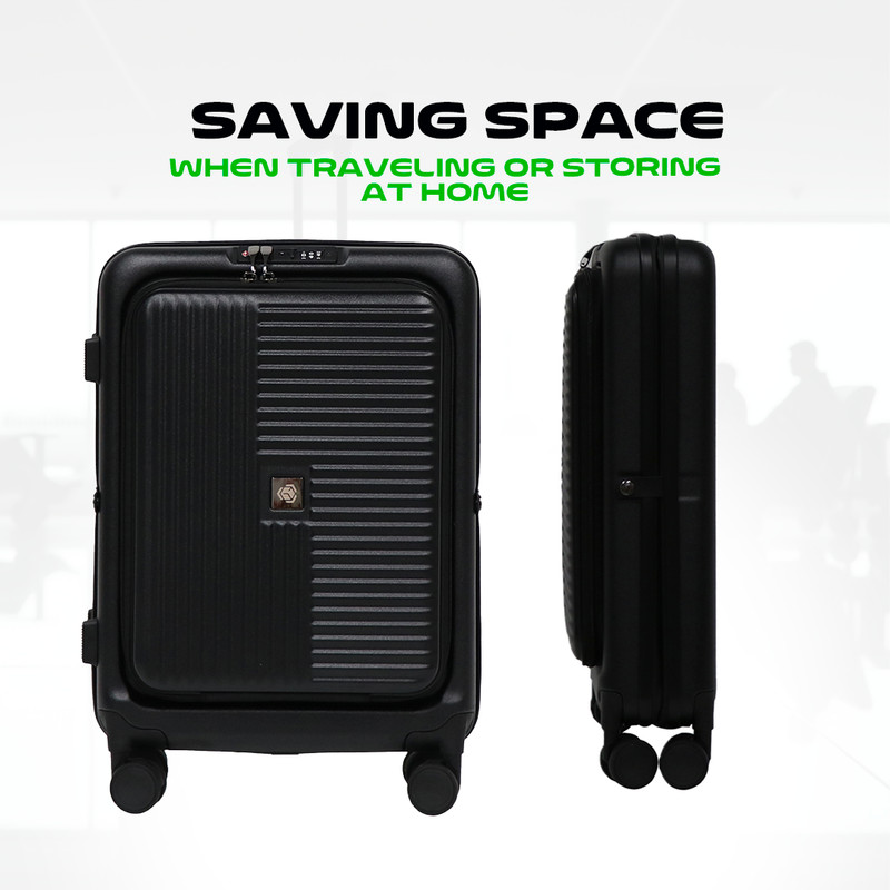 20-Inch Lightweight Collapsible Expandable Carry-On Suitcase, Airline Approved