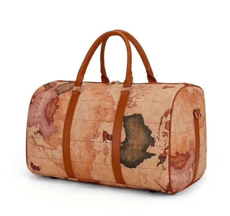 XXL DUFFLE – World Map Classic Travel Bag With Strap Extra Large Roomy Durable