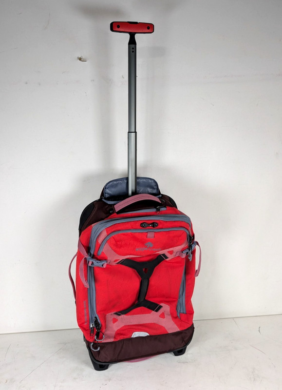Eagle Creek Gear Warrior 37L 22” Carry-On Roller Over The Head Bag Red & Gray