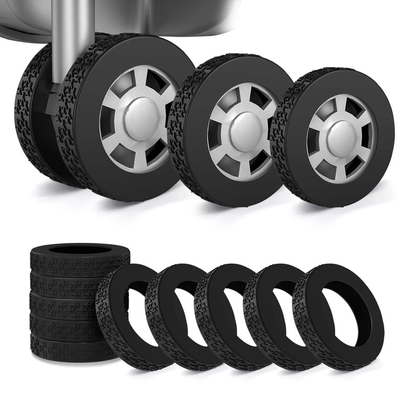 10 Pack Luggage Wheel Covers, 3 Size Protector Cover for 1.89-2.04″ Suitcase …