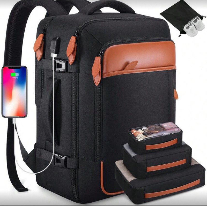 17-Inch Travel Laptop Backpack with Packing Cubes