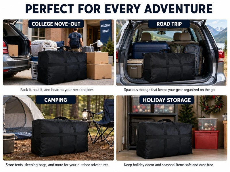 Extra Large Duffle Bag for Travel, Big XL Oversized Foldable Duffel Storage B... gallery