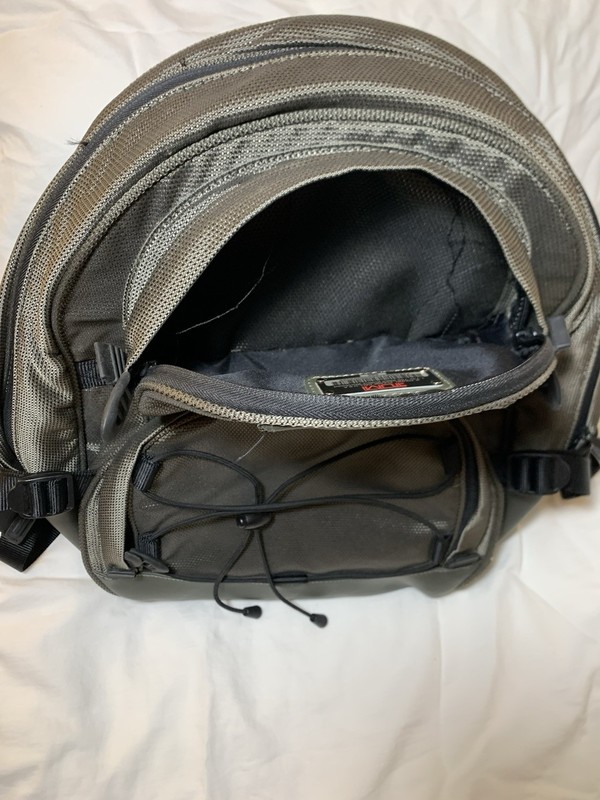 TUMI T2 Backpack Excursion Carry On Travel Bag Ballistic Leather Olive Black B gallery
