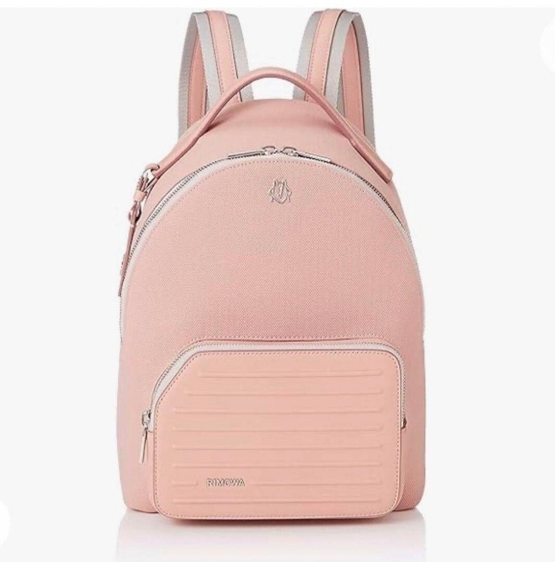 RIMOWA NEVER STILL Backpack DESERT ROSE Pink Leather 12 x 8.6 x 3.1 in