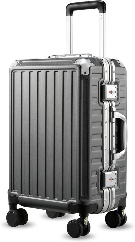 Zx-Core 20" Zipperless Hard Shell Carry-On with Spinner Wheels - Charcoal Metall