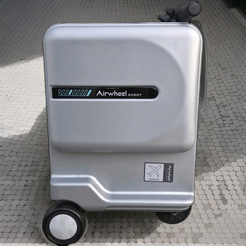 Airwheel SE3 MiniT Smart Rideable Suitcase Robot Luggage Silver With Charger