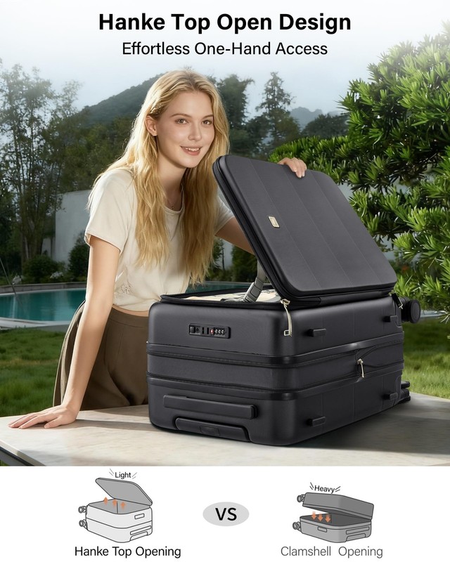 Hardside Expandable Large Checked Luggage, 28 Inch Top Opening Trunk Luggages... gallery