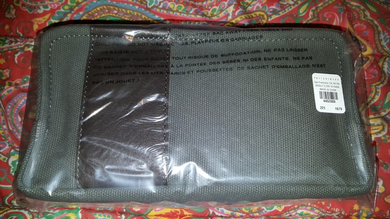 Pottery Barn Toiletry Shaving Kit Case , canvas, Leather Trim, TRAVEL CASE,GIFT