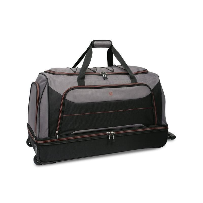 Rolling Duffel Bag 30 In Travel Gray Polyester Drop Bottom Luggage Storage 6 Lbs gallery