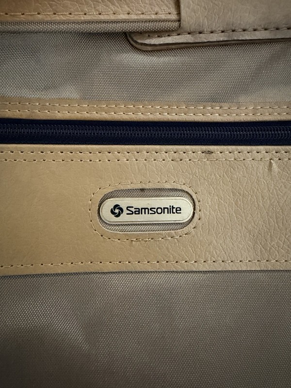 Vintage Samsonite Garment And Accessory Travel Bag-2 Items-light Brown-hangers gallery