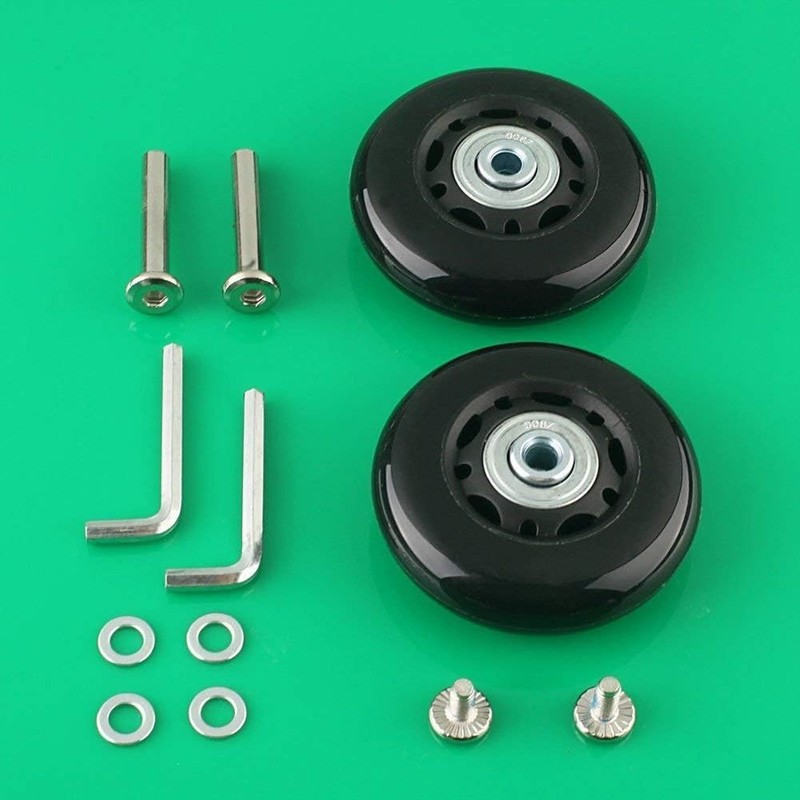 2-Piece 75x24mm Replacement Wheel Kit - Smooth Operation for Luggage & Skates gallery