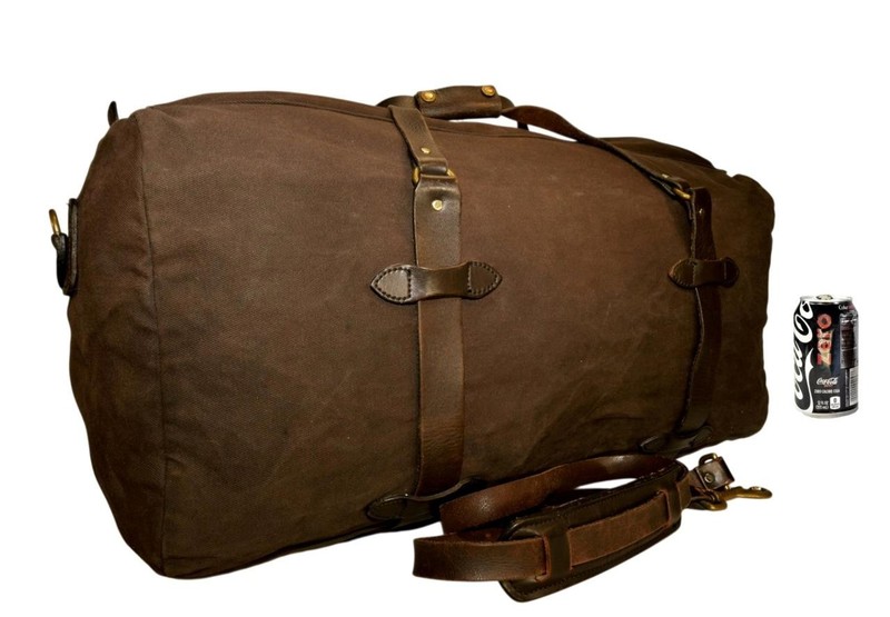 VITAGE FILSON LARGE RUGGED TWILL BROWN DUFFLE BAG STYLE NO. 223 FROM OLD STOCK
