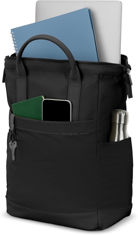 NEW Samsonite Better than Basic Backpack, Convertible - Black (16" x 13" x 6") gallery