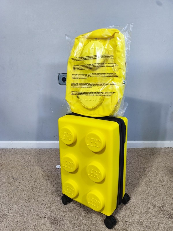 LEGO Spinner Suitcase Backpack Set Yellow Polypropylene TSA Lock 22" 15.74" gallery