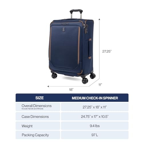 Crew Classic Lightweight Softside Expandable Checked Medium Patriot Blue gallery