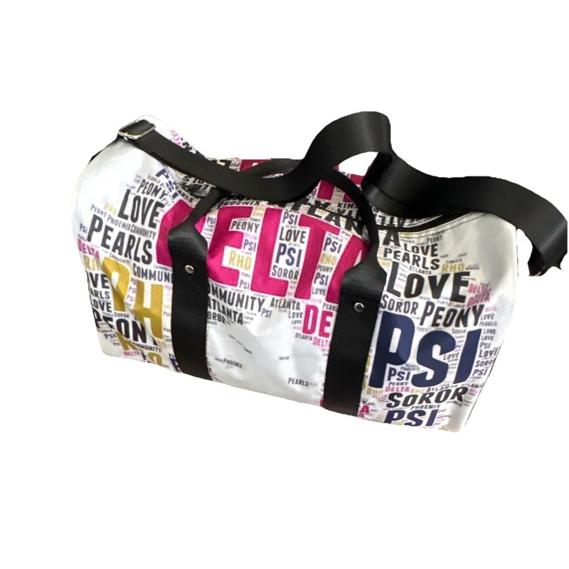 Delta Psi Rho 18″ Polyester Duffle Bag Multicolor Graphic Print Adjustable Strap