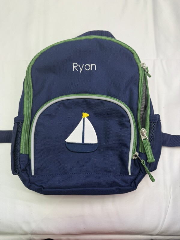 Personalized Pottery Barn Kids Mini Backpack “Ryan” Personalize Sailboat toddler