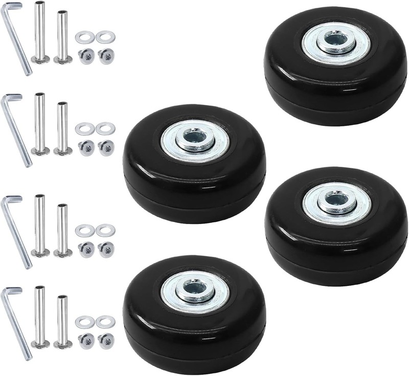 Universal Fit Rubber Suitcase Wheels Set - Easy Install & Durable Performance gallery