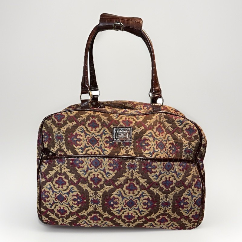 Liz Claiborne 19” Rolling Weekender Carry-on Travel Bag Russian Carpet Tapestry