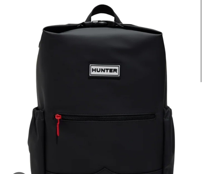Large Hunter Black Weatherproof Backpack 14" Laptop Compatible Adjustable Straps gallery