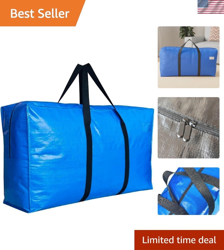 Foldable Extra Large Duffle Bag with Double Zipper – Perfect for Travel & Moving