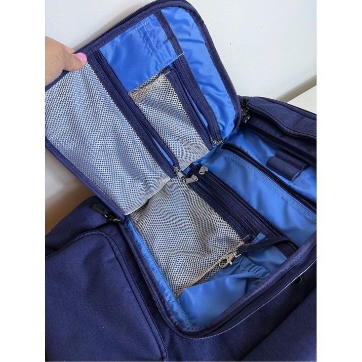 eBags Professional Slim Laptop Backpack Blue Travel Sentry TSA Approved Bag gallery