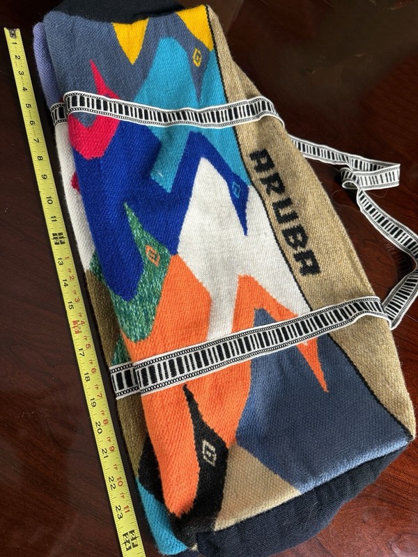 Large Wool ARUBA Southwest pattern Duffel Bag Weekender Shoulder Tote Straps gallery