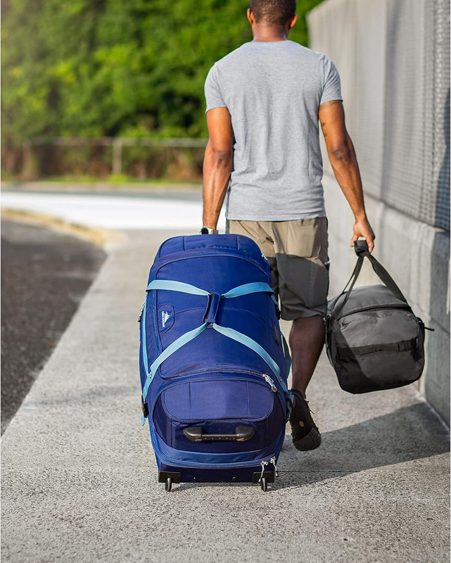 Graphite Blue 34” Lightweight Rolling Duffle Bag with Telescoping Handle gallery
