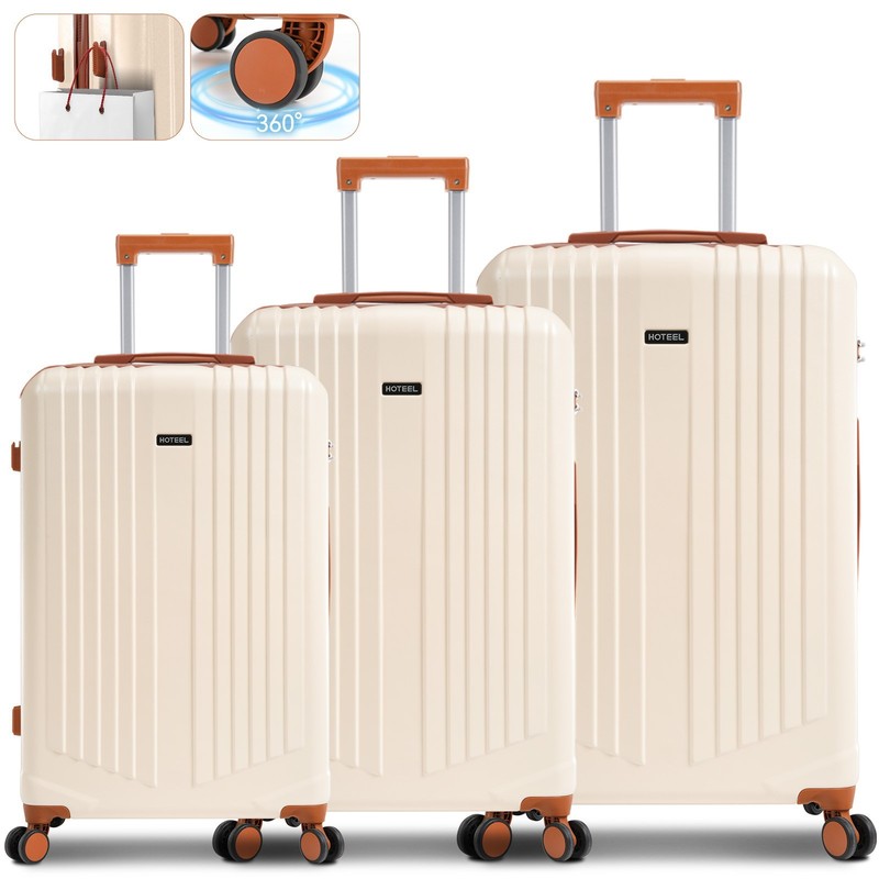 Luggage Sets,3 Piece Expandable Hard Shell Suitcase with Spinner Wheels+TSA Lock gallery