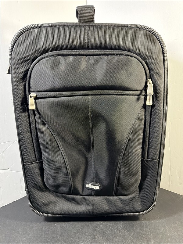 eBags Black Suitcase Rolling 20″ Expandable Carry-On Luggage EB2066-20W