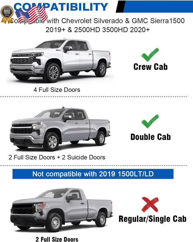 under Seat Storage Box Compatible with 2019-2026 Chevy Chevrolet Silverado 1500 gallery