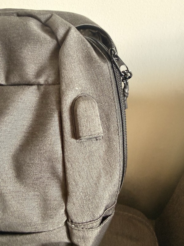 Shell Recharge Solutions Gray Backpack USB Charging Port Adjustable Straps gallery