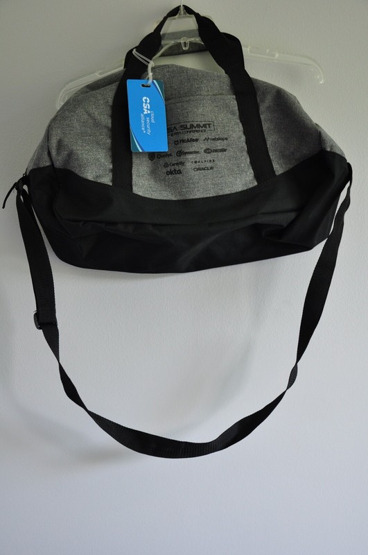 CSA Summit & RSA Conference Swag Small Duffle Bag – Black And Gray