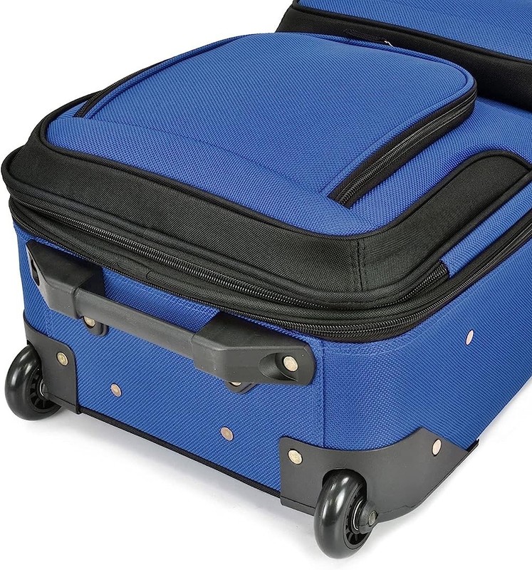 Phi Beta Sigma 2 Pc Luggage Set 21 Inch Upright Roller Tote Blue Travel gallery