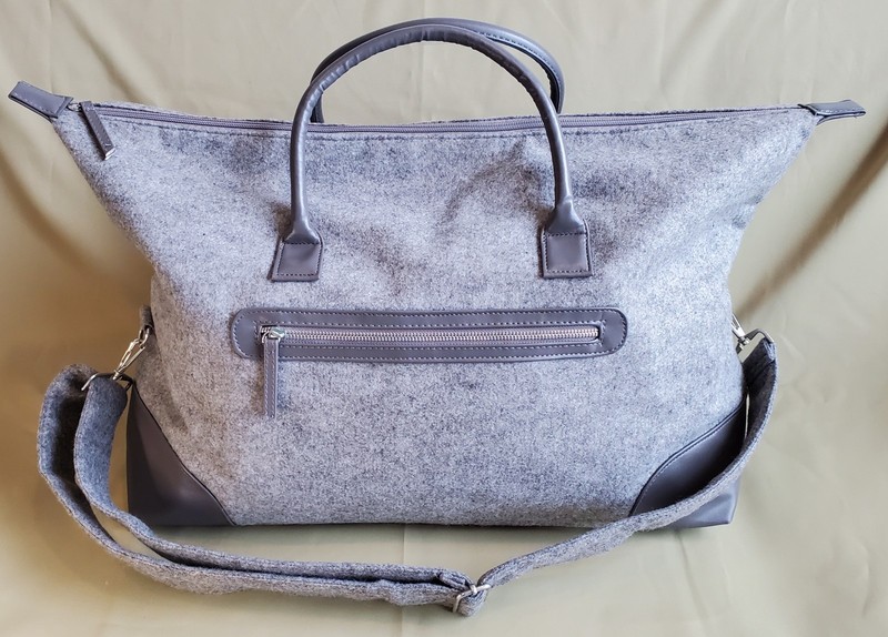 DSW Wool Felt Textured Weekender Duffel Bag – Gray