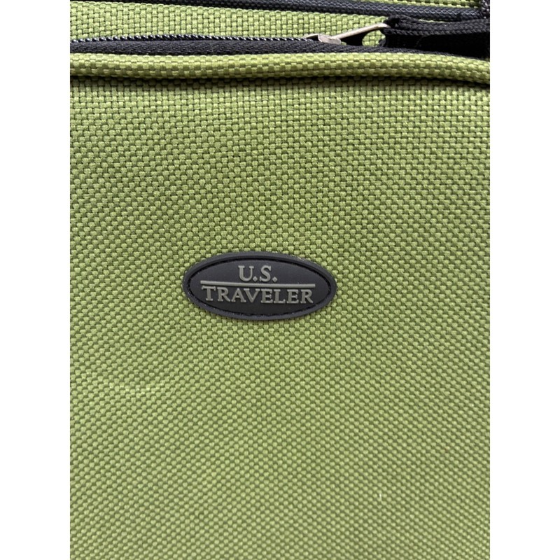 US Traveler Rio Carry On Travel Bag Green Black Zipper Adj Strap Piggyback strap gallery