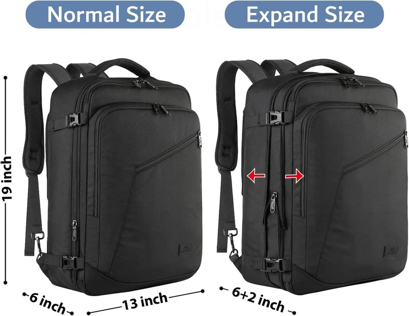 MATEIN Carry on Backpack, Extra Large Travel Backpack Expandable Airplane App... gallery
