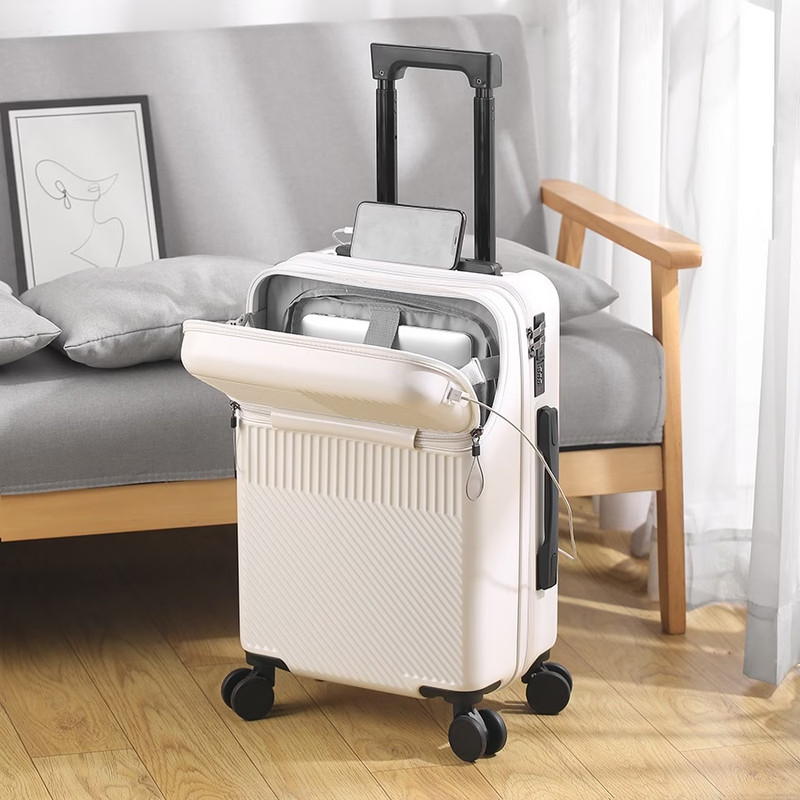 1pc 20 Inch Luggage, Travel Function Tool, with lock, cup holder, charger, etc. gallery