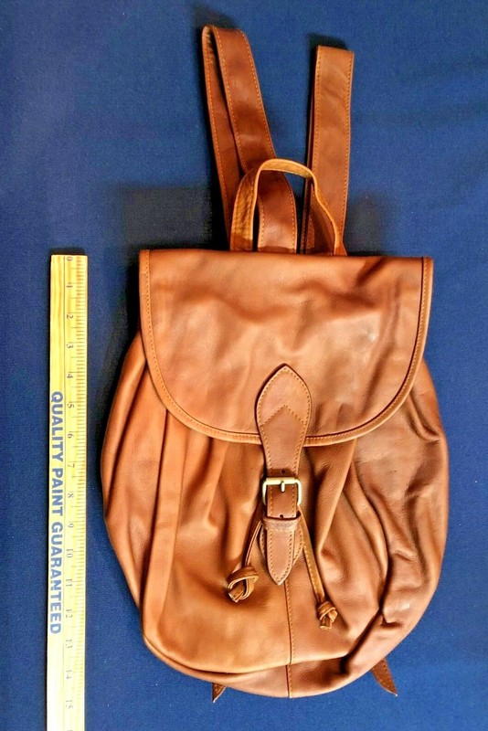 HOME – GENUINE LEATHER BAG BACKBACK RUCKSACK BROWN MADE IN COLUMBIA #3