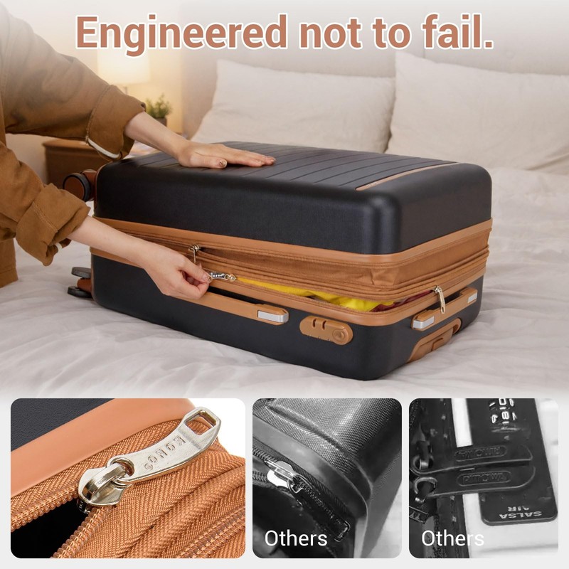 24 Inch Check In Suitcase Expandable Luggage, Business Travel Suitcase for 5-... gallery