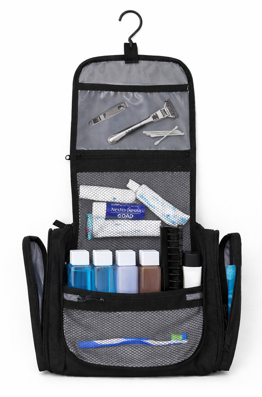 American Tourister Hanging Toiletry Bag Dopp Kit Travel Organizer Black – NEW