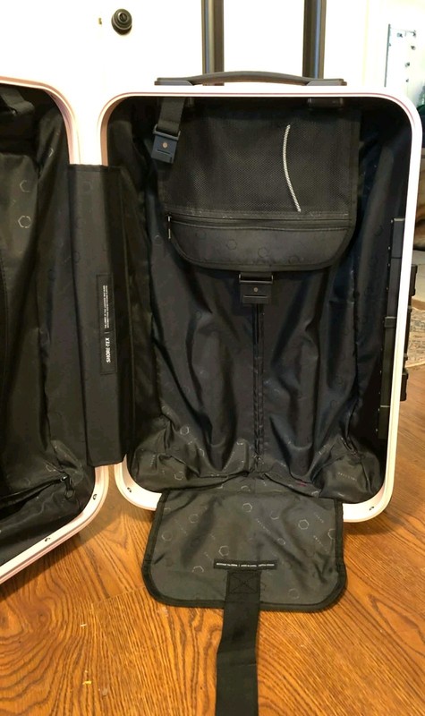 Solgaard Light Pink Rolling Suitcase with Carry On Closet USB Charging Port gallery