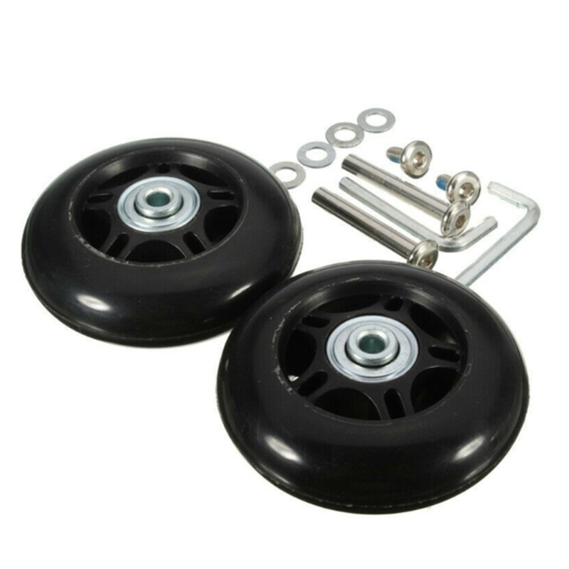 Suitcase Roller with Screws Replacement Trolley Casters Flexible Wheel