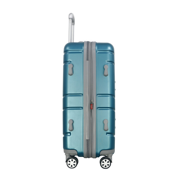 Olympia USA Denmark Plus Expandable Hardcase Mid-Size Suitcase (Teal, 26") gallery