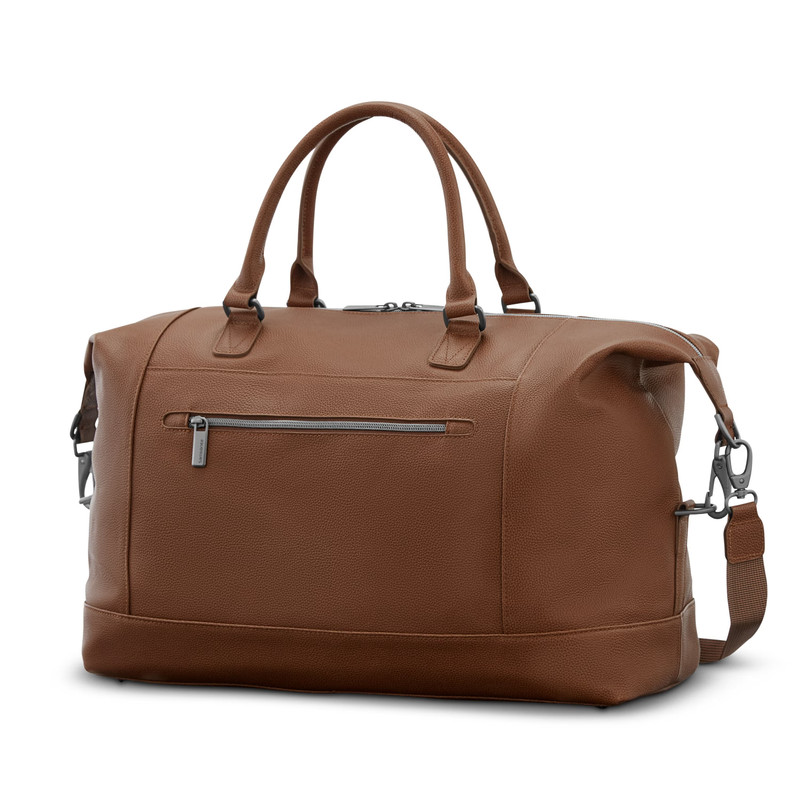 NEW!! Samsonite Classic Leather Weekender - Cognac gallery