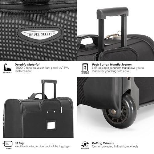 Travel Select Amsterdam Business Rolling Garment Bag, Softside Expandable Gray gallery