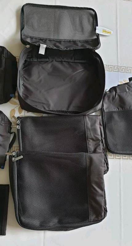 Open Story 7-Piece Packing Cube Set 100% Recycled Polyester w/Mesh Top - Black gallery